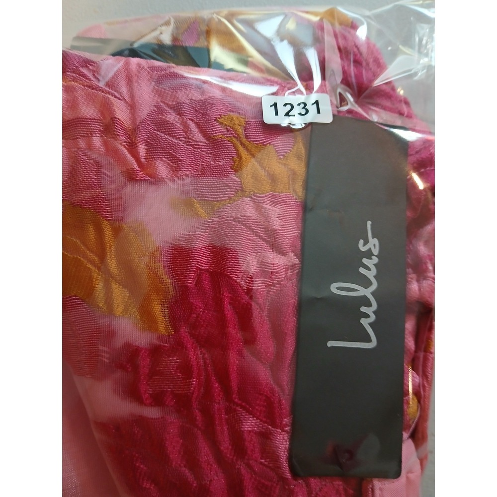 Lulus Corset Pink Floral Puff Mesh Sleeve Off Shoulder Mini Dress Milkmaid NWT - Picture 15 of 15
